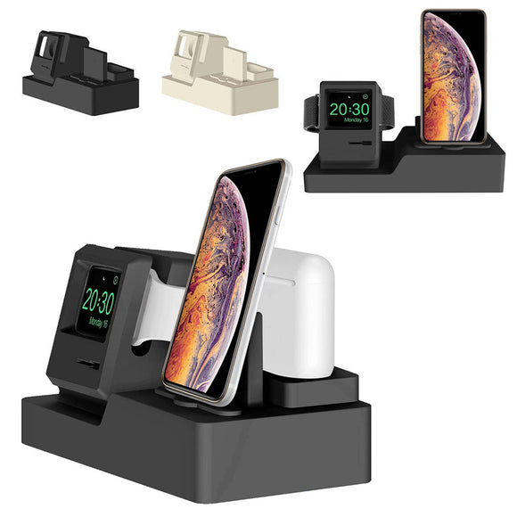 Silica Gel Smart Watch Charging Stand 3 in 1