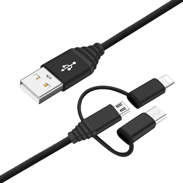 3 in 1 USB Cable for Mobile Phone Micro USB