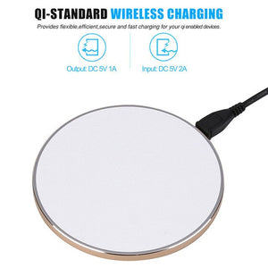 2018 fashion white M1 disc Qi Wireless Charger